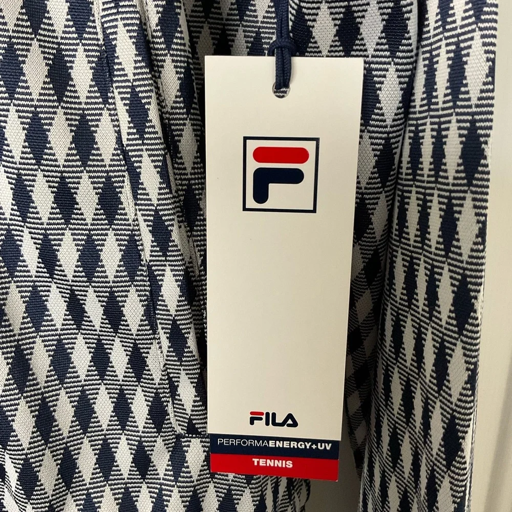 Fila Zip Front Diamond Print Jersey Jacket Size‎ Medium New